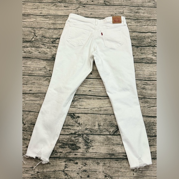 Levi's Women's 721 High Rise Skinny Jeans Raw Hem, (Distressed), Size 33x30 - Picture 5 of 16